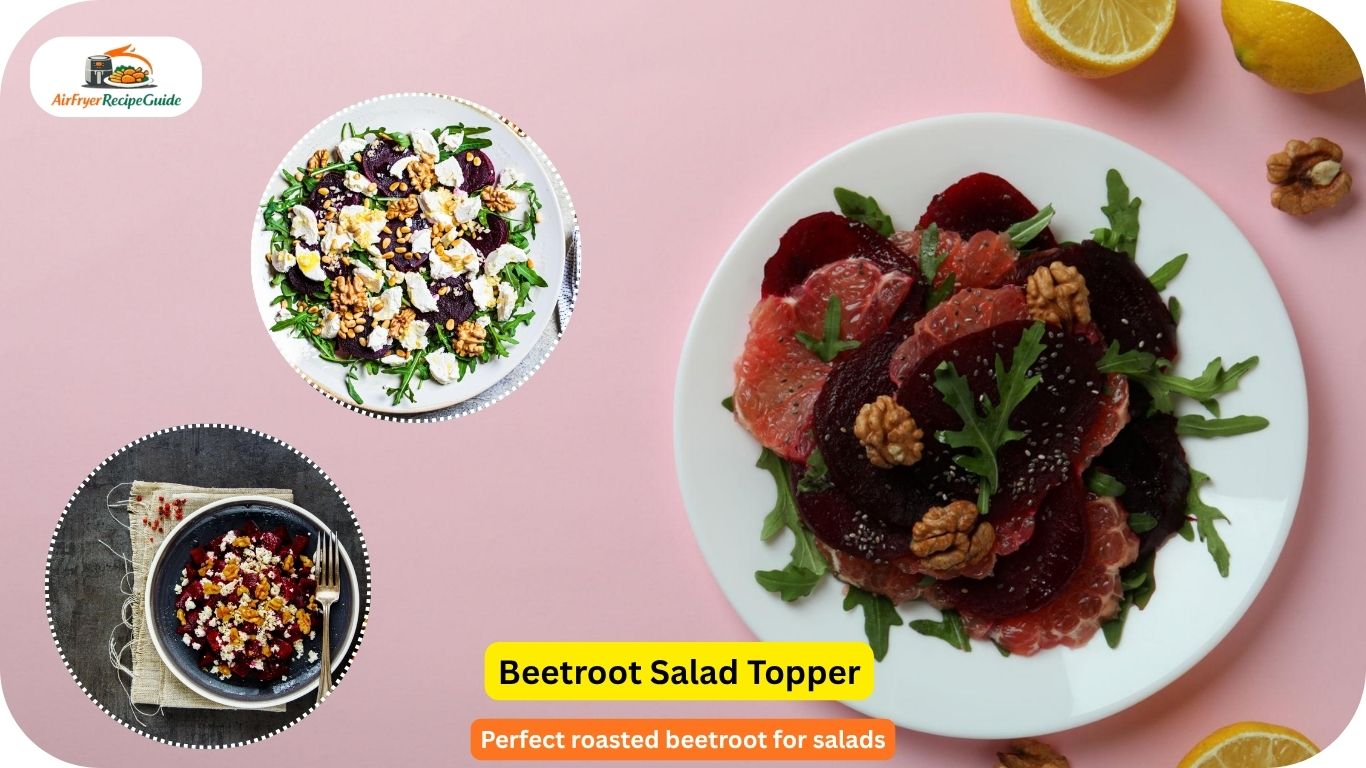 Roasted beetroot salad with arugula and goat cheese