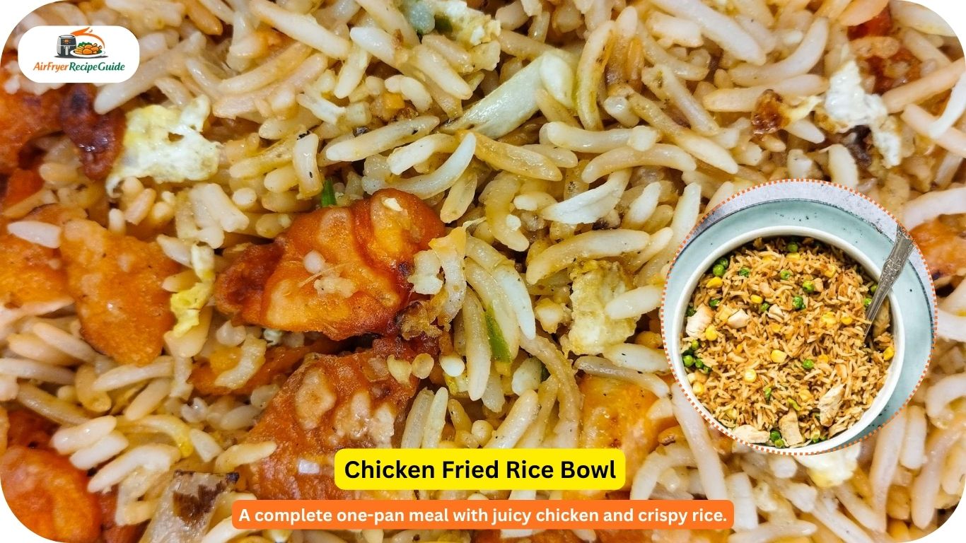 Chicken fried rice with vegetables and egg