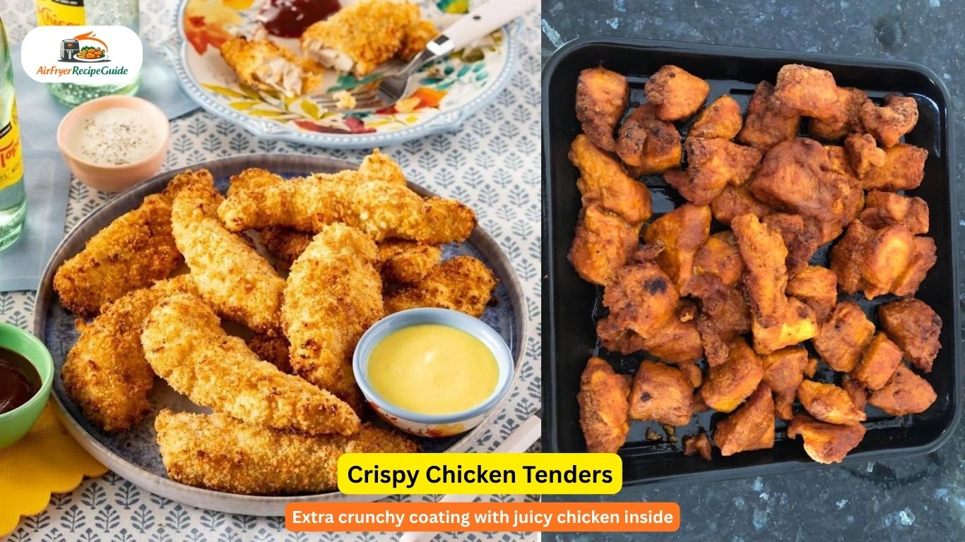 Golden crispy air fryer chicken tenders