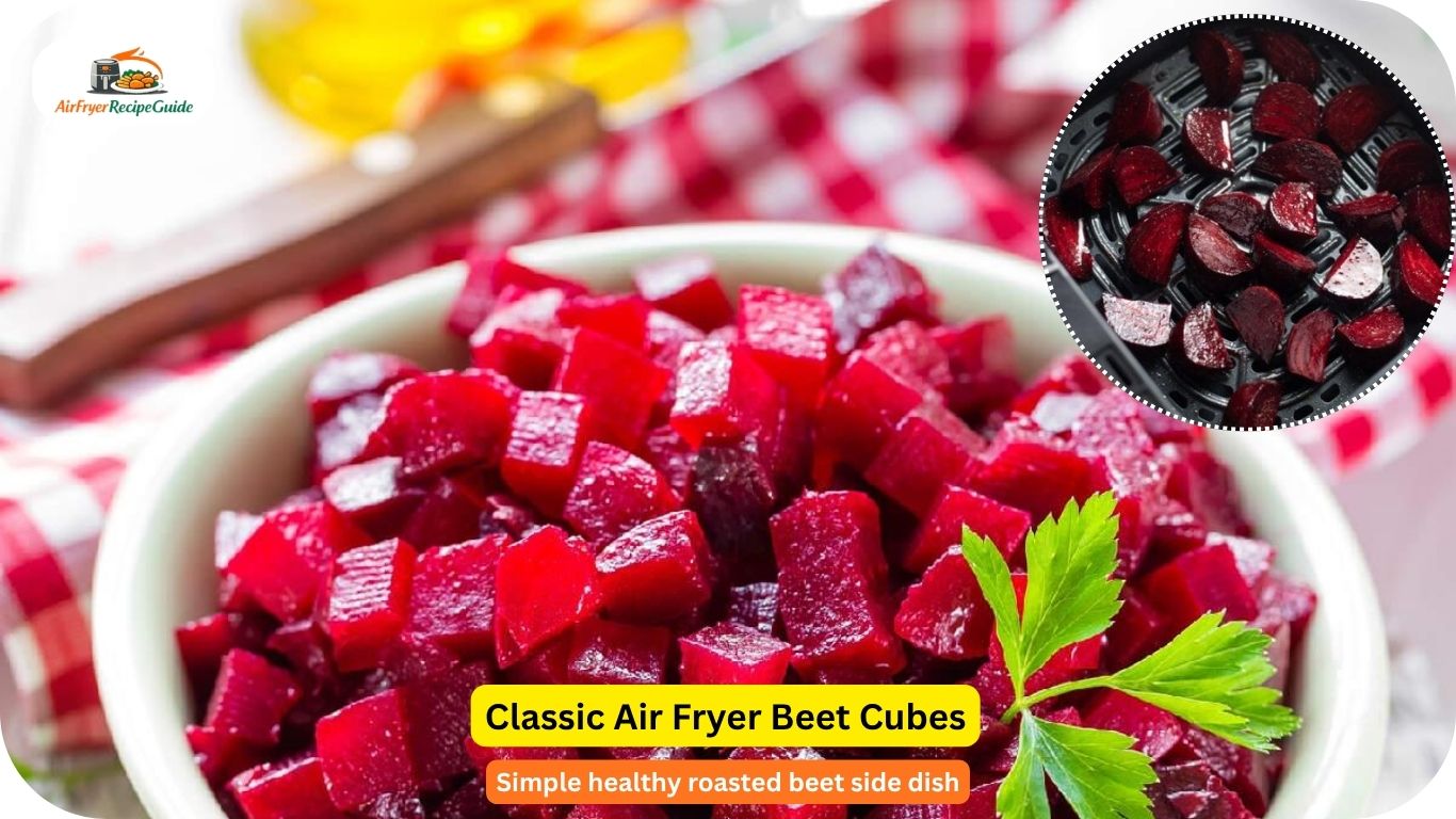 Classic roasted beetroot cubes air fryer