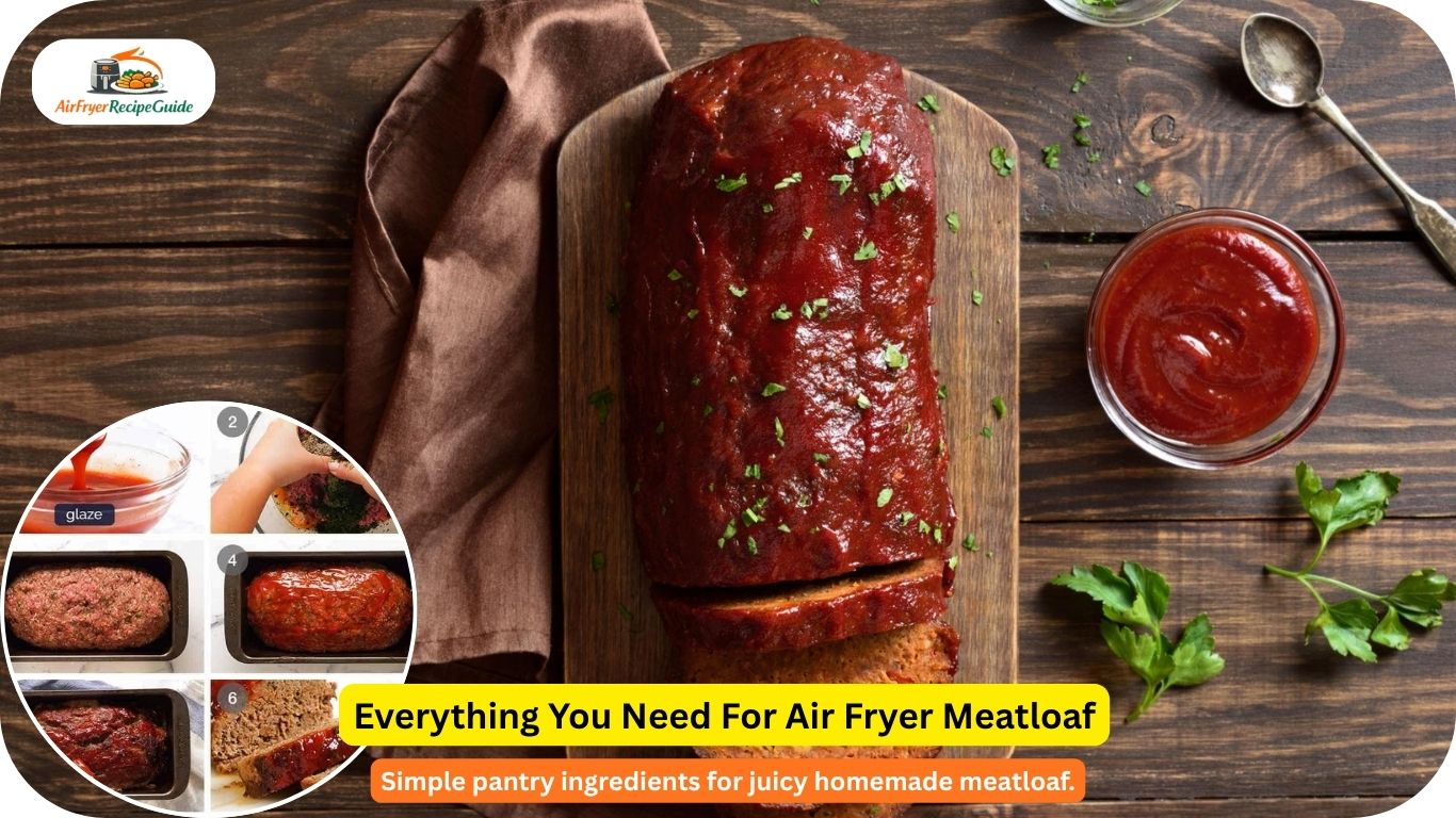 Applying sticky glaze to air fryer meatloaf