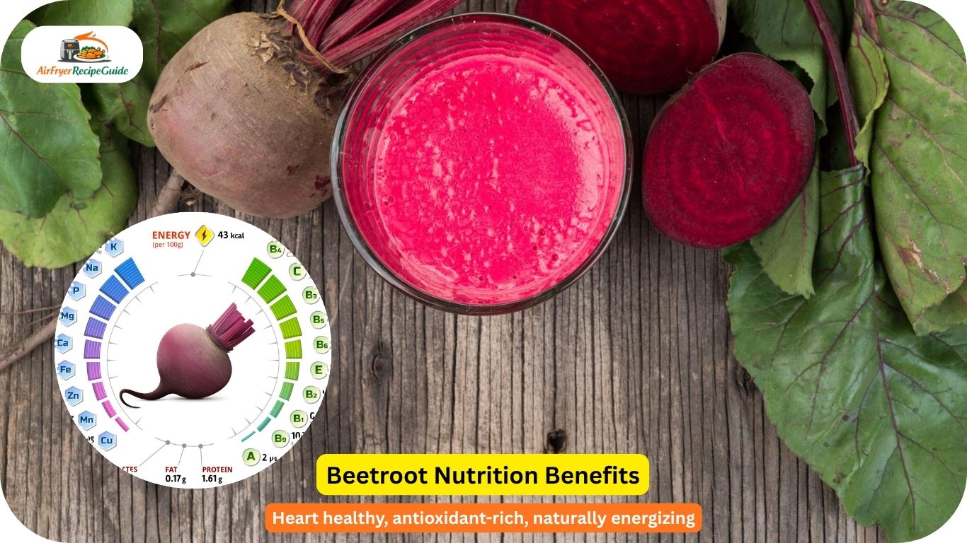 Fresh beetroot with sliced beets showing healthy nutrition benefits
