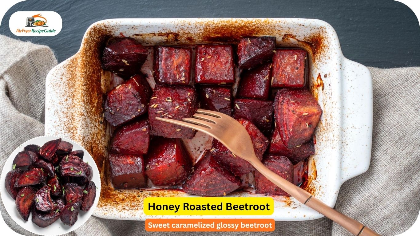 Honey glazed roasted beetroot with thyme