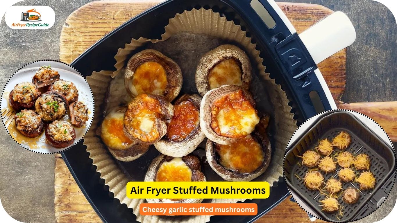 Cheesy stuffed mushrooms in air fryer