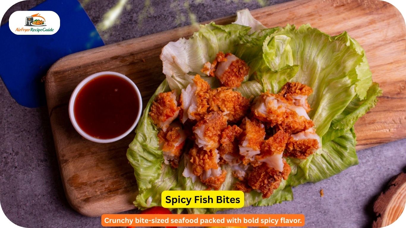 crispy spicy fish bites in air fryer