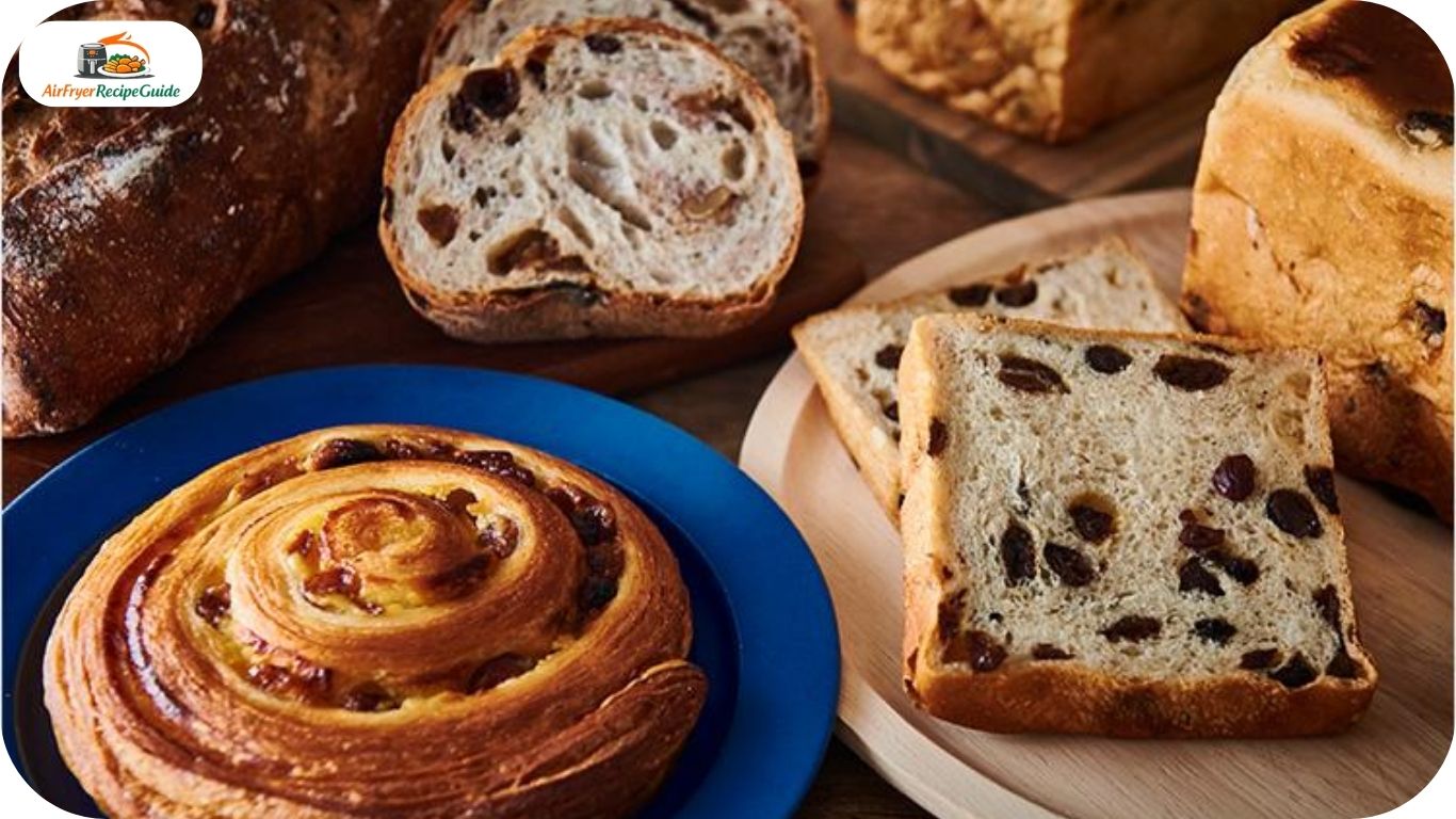 Garlic herb cheese whole wheat and cinnamon raisin bread variations