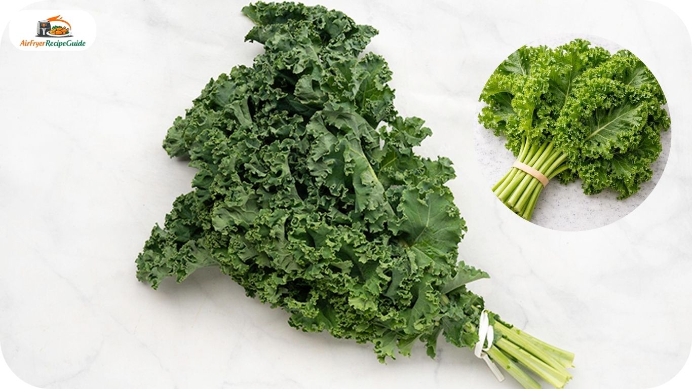 Fresh curly kale for air fryer kale chips