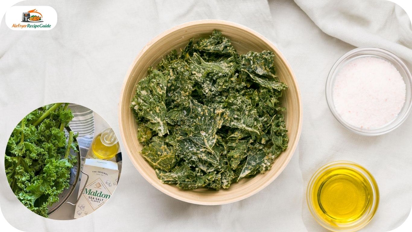Kale chips ingredients olive oil salt garlic powder